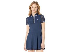 Original Penguin Golf Veronica Dress - Women's Dress : Black Iris : Get the sporty look wearing the Original Penguin Golf Veronica Dress. Collared neckline and short sleeves. A-line construction. Buttoned front closure. Short-length silhouette. Pull-on style. Signature brand detailing on the chest. 100% polyester. Machine washable. Imported. Measurements: Length: 32 in Product measurements were taken using size SM. Please note that measurements may vary by size. Fitted Short Sleeve Tennis Dress For Summer, Spring Short Sleeve Fitted Tennis Dress, Spring Fitted Short Sleeve Tennis Dress, Fitted Short Sleeve Tennis Dress For Spring, Casual Short Sleeve Stretch Tennis Dress, Sporty Short Sleeve Fitted Dress, Casual Tennis Dress With Short Sleeves And Stretch, Sporty Fitted Tennis Dress With Short Sleeves, Sporty Short Sleeve Stretch Dress