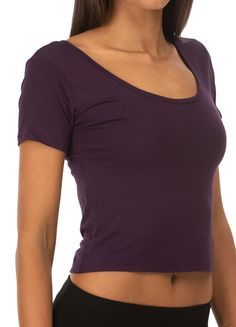 Introducing our short sleeve crop top is all about comfort and versatility, with a smooth, stretchy fabric that's just the right weight for an afternoon walk on the beach or a cool evening at an outdoor. It's the one you'll reach for, season after season. S/M - Fits sizes 0-6 L/XL-Fits sizes 8-10  Short-Sleeve Rayon / Spandex  Machine washable RAYON SPANDEX BLEND - Luxuriously soft and stretchy, our exclusive blend drapes like a dream and moves with your body. The durable, medium-weight fabric i Casual Cropped Seamless T-shirt, Fitted Casual Cropped T-shirt With Scoop Neck, Casual Fitted Cropped T-shirt With Scoop Neck, Seamless Stretch Cropped T-shirt, Sporty Stretch Cropped T-shirt With Short Sleeves, Sporty Cropped T-shirt With Short Sleeves For Summer, Summer Athleisure Short Sleeve Crop Top, Solid Cropped T-shirt For Athleisure, Cropped T-shirt For Athleisure