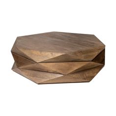 an octagonal shaped wooden box with two sides