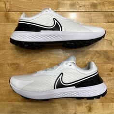 Men’s Size 13 - Nike React Infinity Pro 2 ‘White Black’ 2022 Dj5593-115 Nike White Breathable Golf Shoes, White Golf Shoes With Boost Midsole For Training, Nike React, Mens Nike Shoes, Size 13, White Nikes, Nike Men, Nike Shoes, Athletic Shoes