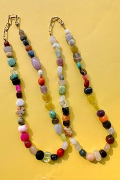 Our funkiest necklace yet! Each one is made with a unique blend of the prettiest genuine stones, 16 inches in length with a one inch extender. Please note, each necklace varies, but all beautiful!!! Funky Necklace, Boho Shops, Bohemian Handmade, Curated Gifts, One Inch, Accessories Rings, Beauty Gift, Beauty Shop, Ring Bracelet