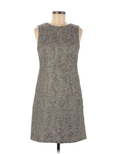 Ann Taylor Casual Dress Size: 6 Gray Dresses - used. 59% COTTON, 27% POLYESTER, 14% METALLIC, Sheath, Crew Neck, Paisley, Knee Length, Sleeveless | Ann Taylor Casual Dress - Sheath: Gray Paisley Dresses - Used - Size 6 Tweed A-line Party Dress, Knee-length Tweed Party Dress, Elegant Sleeveless Tweed Dress For Formal Occasions, Fitted Sleeveless Tweed Dress For Formal Occasions, Formal Knee-length Tweed Mini Dress, Sleeveless Tweed Dress For Formal Occasions, Formal Sleeveless Tweed Dress, Sleeveless Spring Tweed Dress For Formal Occasions, Sleeveless Tweed Dress For Spring Formal