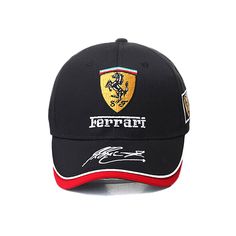 FREE+SHIPPING+WORLDWIDE:) UNISEX+:+55-58+CM+Adjustable Ferrari Merch, Ferrari Hat, F1 Cap, Formula 1 Merchandise, Ferrari Scuderia, Y2k Accessories, Red Or Black, Reds Baseball, Ferrari F1