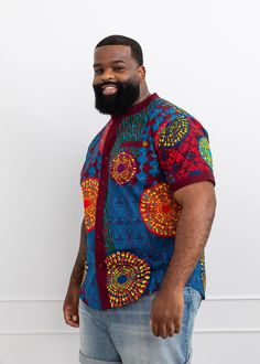 Style# M2023NHM Be the life of the party in this stunning Olu Men's African Print Mandarin Collar Shirt! Featuring a vibrant African inspired new harvest multipattern print, this stylish button up shirt will make you stand out from the crowd. Step out in style and make a bold statement! Shop matching items here. *The shirt you receive may vary slightly from the product image. It is the same fabric but may be cut in a different section of the print* Description Button-up shirt Mandarin collar Con African Print Shirt, Mandarin Collar Shirt, African Inspired Fashion, African Diaspora, Life Of The Party, Mode Masculine, African Inspired, Womens Size Chart, Collar Shirt