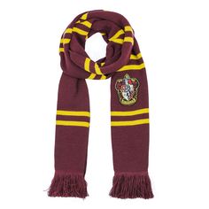 PRICES MAY VARY. LIVE THE MAGIC OF HARRY POTTER: Ultra-soft, this deluxe scarf has an embroidered Gryffindor crest and will protect you from the cold weather. Compared to the classic scarf, the deluxe edition is longer and thicker. OFFICIAL PRODUCT UNDER WARNER BROS LICENSE: This deluxe scarf is a reproduction of the one seen in the film and has been developed under strict adherence to the Warner Bros license. ORIGINAL DESIGN: When there is a long winter ahead or if you just want to dress up as Harry Potter Objects, Harry Potter Gryffindor Scarf, Sherlock Scarf, Gryffindor Scarf, Film Harry Potter, Mermaid Hat, Harry Porter, Cashmere Winter Scarf, Gryffindor Crest