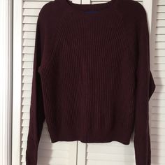 Aeropostale Burgundy Sweater. New With Tags Super Cute And Cozy Casual Burgundy Cotton Sweater, Casual Burgundy Knit Top, Aeropostale Sweater, Burgundy Sweater, Dark Academia, Aeropostale, Sweaters For Women, Super Cute, Tags