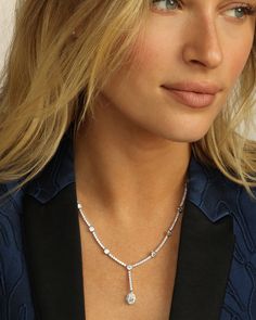 She shines, she’s unforgettable, and SHE’S AN ICON. Bezel-set simulated diamonds add extra sparkle between sections of front-facing stones and drop down to a large oval stone lariat that’s just ICONIC.DETAILS: Lariat Necklace Length: 18" Drop Length: 1.5" Stone Count: 181 Soft Push Clasp SKU: N6317 MATERIALS: 18k Gold Plated Over Brass Stone: Simulated Diamonds Melinda Maria Jewelry, Melinda Maria, Pearl Necklace Earrings, Oval Stone, Lariat Necklace, Bezel Setting, Quality Jewelry, Chain Bracelet, Body Jewelry