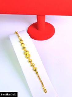 This Shop has a Special Free Gift (Chain) for Every Order. 😊🙏 Item: 1 x Bracelet For: Unisex Type: GOLD PLATED over Brass, Nickel free Gold Purity: 96.5% Surface: Sand Matted Length: ~ 6 inches Weight: ~ 11 grams Color: Yellow Gold ( slightly +/- from photo ) Handmade from Thailand. Thai gold plating technic really solid and stunning look. Rewarding your life from hard working, match up your dress, bridesmaid wedding engagement or a gift to someone special for you. The Craftsmanship of Thai Je Yellow Gold Plated Bracelets As Gift, Yellow Gold-plated Bangle Bracelet, Gold Plated Yellow Bracelets For Festivals, Gold Plated Yellow Bracelet Jewelry, Gold Plated Yellow Gold Bracelet For Celebrations, Yellow Gold Plated Bracelets For Celebration, Yellow Gold Plated Bracelet Jewelry, Yellow Gold Plated Bracelet For Celebration, 22k Yellow Gold Chain Bracelet Gift