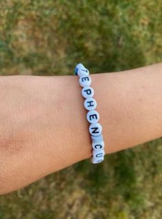 Stephen curry basketball bracelet Casual Blue Name Bracelet For Everyday, Personalized Blue Casual Wristband, Customized Casual Name Bracelet For Everyday, Customized Casual Everyday Wristband, Basketball Bracelet, Stephen Curry Basketball, Curry Basketball, Vert Olive, Stephen Curry