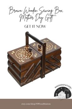 three wooden boxes sitting on top of each other with the words brown wooden serving box matter day gift get it now