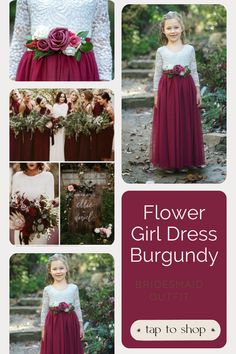 the flower girl dress burgundy bridesmaid gown