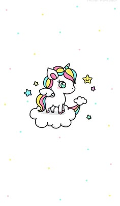 an image of a unicorn on top of a cloud