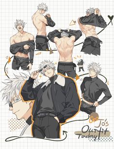 an anime character poses with his hands on his hips