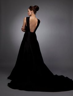 Ruth: Black silk gazar gown sleeveless jewel neck by TonyHamawy Black A-line Evening Dress With Fitted Bodice, Black A-line Evening Gown, Satin Ball Gown For Evening Gala, Satin Ball Gown With Sweep Train For Evening, Evening Satin Finish Floor-length Ball Gown, Satin Finish Floor-length Evening Ball Gown, Prom Season Party Gown With Pleated Back, Evening Ball Gown With Satin Finish For Prom, Satin Finish Ball Gown For Parties