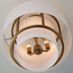 a ceiling light with three lights on it