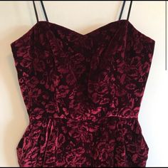 Sweetheart Neckline, On Sean Pockets, Back Zip, Missing Attachment (See Snaps On Back), Excellent Vintage Condition! Red Vintage Dress For Date Night, Velvet Burnout Dress, Burnout Velvet Dress, Velvet Burnout, 80s Dress, Nantucket, Sweetheart Neckline, Lady In Red, Red Velvet