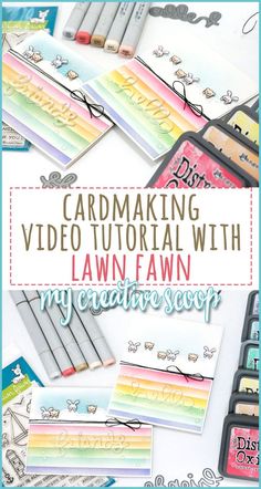 the cardmaking video with lawn lawn mycreativesoqp is on display