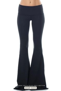 Teeki Bell Bottoms, a timeless essential that combines comfort and funky vintage fashion vibes. Crafted from super-soft brushed jersey, these long flowy bell bottoms are a show stopper for any occasion. Their flattering fit complements all body types, making them a staple for every closet. Dress them up with a heeled boot or wedge to make your legs look extra long. Fit: The Bell Bottoms are cut with a long inseam, with a big flare front he top of the #BellBottoms #Flares #WomensClothing Casual Stretch Flares, Fitted Flare Yoga Pants For Spring, Trendy Stretch Cotton Yoga Pants, Trendy Stretch Wide Leg Flares, Stretch Flares For Fall, Stretch Cotton Flares For Fall, Stretch Wide Leg Flare Jeans For Fall, Trendy Wide Leg Yoga Pants For Fall, Stretch Flare Bottoms For Fall