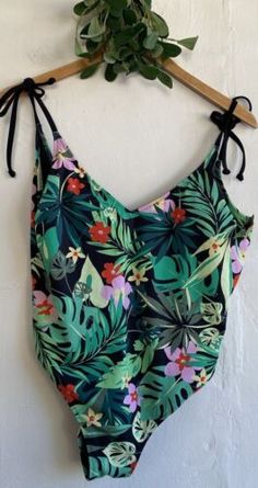 PINK Victoria's Secret Swimsuit One Piece Tropical Tie Straps XL Padded NWT $50  | eBay Swimsuit One Piece, One Piece Swimsuit, Victoria Secret Pink, Victoria's Secret, 50 %, Women Accessories, Spandex, One Piece, Things To Sell