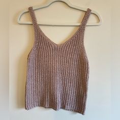 Moon & Madison Knit Tank Top Size Medium Preloved- Washed But Never Worn Casual Lavender Knit Tops, Spring Lavender Knit Tops, Lavender Knit Tops For Spring, Summer Purple Knitted Tops, Casual Crochet V-neck Tank Top, Casual Purple Crochet Top, Sleeveless Knit Top, Maroon Sweater, Red Tank