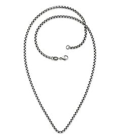 James Avery Heavy Box Chain Necklace | Dillard's Silver Necklace With Oval Link Box Chain, Formal Sterling Silver Box Chain Necklace, Classic Metal Necklace With Box Chain, Classic Silver Pendant Chain Necklace, Formal Sterling Silver Necklace With Box Chain, Classic Silver Chain Necklace With Pendant, Classic Pendant Necklace With Silver Chain, Classic Metal Box Chain Necklace, Modern Sterling Silver Chain Necklace With Lobster Clasp