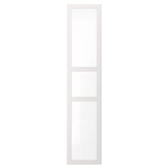 a white door with three panes in it