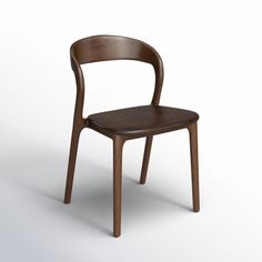 a wooden chair on a white background with no one in it's place to sit