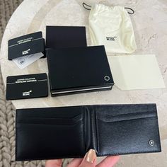 Brand New High-end Black Wallet For Formal Occasions, High-end Leather Wallet For Formal Use, High-end Leather Wallets For Formal Occasions, Customer Support, Full Service, Fast Delivery, Man Shop, Wallet, Brand New