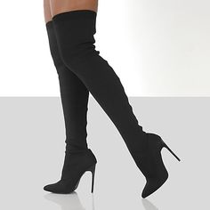 Categoría:Botas; Materiales Superiores:Tela Elástica; Temporada:Invierno; Tipo de Tacón:Tacón alto,Tacón de Aguja; Sexo:Mujer; Forma del Dedo:Dedo Puntiagudo; Tipo:Botas por encima de la rodilla; Estilo:Sensual; Altura del tacón (pulgadas):3-4; Materiales de la Suela:Goma; Ocasión:Diario; Tipo de Cierre:Mocasín; Diseño:Color sólido; modo de producción:Autoproducido; 2022 Tendencia:Calcetines,Tacones de aguja; Largo del pie:; Anchura de Pie:; fuente de fecha del gráfico de tamaño:Proporcionado po Womens High Heel Boots, Womens High Boots, Black Platform Shoes, Knee High Heels, Women Platform Shoes, Sock Boots, Knit Boots, Warm Shoes, Socks And Heels