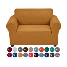 PRICES MAY VARY. Made with 93% polyester and 7% spandex for durability, flexibility, and water repellency Fits armchairs 35-55 inches wide, loveseats 55-78 inches, 3-seater sofas 78-94 inches, and oversized sofas 94-110 inches wide Features elastic bottom strap to prevent sliding and full sofa protection against spills and pet damages Transforms old couch into stunning centerpiece with machine washable fabric that is soft, wrinkle-resistant, and long-lasting Fabric Sofa Cover, Kids Armchair, Chair Couch, Sofa Slipcover, Cat Kids, Couch Cover, Furniture Protectors, Couch Covers, Slipcovered Sofa