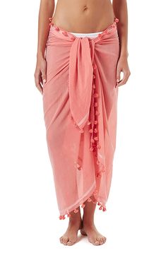 Melissa Odabash Tassel Cover-Up Pareo | Nordstrom Sarong Swimsuit Cover, Beach Wrap Skirt, Wrap Bathing Suit, Cover Up Beach, Beach Sarong, Coverup Skirt, Beach Skirt, Bathing Suit Cover Up, Cover Ups