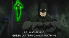 batman and green lantern in the dark