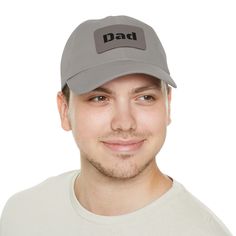 These personalized Dad hats come with an unstructured, six-panel, low-profile and a pre-curved visor for that signature look. Each hat features 100% bio-washed chino twill, a self-fabric, tri-glide buckle closure with antique brass - a detail that any dad would appreciate.  .: Materials: 100% bio-washed chino twill (hat), 100% faux leather (patch) .: Unstructured, six-panel, low-profile .: Pre-curved bill .: Blank sourced from Bangladesh .: Sewn-in label .: NB! Hand-wash only One Size Fits Most Dad Hat For Father's Day, Customizable Casual Snapback Dad Hat, Customizable Casual Dad Hat With Curved Bill, Gray Hats With Letter Print And Curved Brim, Gray Hat With Letter Print And Curved Brim, Gray Curved Brim Hat With Letter Print, Casual Customizable Trucker Hat With Curved Visor, Sports Dad Hat With Logo Patch And Curved Brim, Adjustable Dad Hat For Father's Day