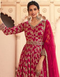 Traditional Function Wear Heavy Dola Jacquard Silk Anarkali Salwar Suit Processing Time : 20 Working Days Work : Sequence Embroidery Work Fabric:Top : Dola Jacquard Silk Bottom : Santoon Dupatta : Net Color:Top : Red Bottom : Red Dupatta : Red Bridal Anarkali, Anarkali Suits Bollywood, Silk Anarkali, Modest Evening Dress, Anarkali Gown, Silk Bottoms, Designer Lehenga Choli, Silk Pants, Hip Dress