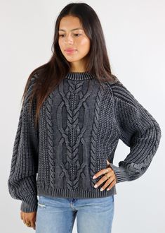 Cozy up in style with the Free People Frankie Cable Knit Sweater! This 100% cotton sweater features a classic cable knit design that’s perfect for layering on cooler days. Its relaxed fit and soft texture make it a go-to for effortless style. Pair it with your favorite jeans and boots for a timeless, cozy look. The Details Cable Knit Design Relaxed Fit 100% Cotton [#other] Hand Wash Cold Do Not Wring Or Twist Use Only Non-Chlorine Bleach [/other] Oversized Cotton Cable Knit Sweater, Gray Cable Knit Casual Sweater, Crew Neck Cable Knit Top For Cold Weather, Cable Knit Crew Neck Top For Cold Weather, Casual Gray Cable Knit Sweater, Black Cable Knit Cropped Sweater, Oversized Cable Knit Tops For Layering, Relaxed Fit Knitted Sweater For Cold Weather, Knitted Sweater With Relaxed Fit For Cold Weather