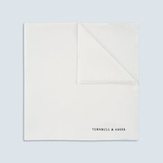 White Piped Silk Pocket Square | Turnbull & Asser Classic White Pocket Square For Formal Occasions, Classic Rectangular Pocket Square For Formal Occasions, Classic Rectangular Pocket Square For Formal Events, Elegant White Pocket Square For Business, Classic Solid Pocket Square Handkerchief, White Business Handkerchiefs, Elegant White Handkerchiefs For Business, Classic Solid Pocket Square For Business, Classic Pocket Square For Business