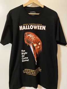 CARPENTER S HALLOWEEN  2020  T Shirt  amp  Michael Myers  2023  T Shirt  both Large   halloween costume ideas Easy 30 day return policy Michael Myers Shirts Vinyl, Oversized Halloween Graphic T-shirt, John Carpenter Halloween, Michael Myers Shirt, Michael Myers T-shirt, Quilt Size Chart, Casual Halloween T-shirt With All Over Print, Halloween 2020, Young T