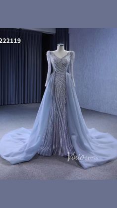 This exquisite Beaded Grey Wedding Dresses Removable Train Mermaid Evening Gown will make you the belle of the ball. Its beaded grey fabric is encrusted with delicate detailing, and the removable train is perfect for a dramatic entrance and lasting impression. Add a touch of luxury to your special day with this gorgeous gown.

Size available: US2-26W and custom size.

Available in more colors

Delivery time: 15-25 days

Email: service@viniodress.com 

For wholesale price contact WhatsApp: +8615995748189 Heavy Beaded Wedding Dress, Grey Wedding Dress, Dresses Western, Backless Evening Dress, Mermaid Evening Gown, Satin Evening Dresses, Sequin Evening Dresses, Blue Mermaid, Glamour Dress