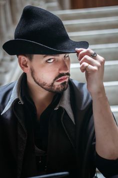 black witch / wizard inspired hat in the Beauxbatons hat style. Hand made, this felt hat, and they are 2 available sizes, M and L M is for heads around 52-54 CM (opt 28CM) L size is for heads around 56-58 CM (opt. 33CM) Black Fedora Halloween Costume Hat, Black Fedora For Halloween, Black Fedora Felt Hat For Halloween, Black Brimmed Fedora For Halloween, Western Black Hat Bands For Halloween, Black Curved Brim Fedora For Halloween, Black Brimmed Cosplay Hat, Black Brimmed Hat For Cosplay, Black Wide Brim Costume Hat For Cosplay