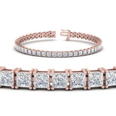 Dress her wrist in the elegance of diamonds! Fashioned in a lustrous metal as per your preference, this classic tennis-style bracelet glistens with 9 ct princess cut diamonds links in a prong setting, Polished to a brilliant shine, this 7-inch style secures with a box clasp. This bracelet makes an excellent gift idea!  Princess cut diamonds of 9 Total Carat Weight with Clarity SI2 and Color G in a prong setting. Total Number Of Stones:- 47 The Princess Cut Basket Tennis 9 Ct Bracelet is also available with your liking of different metals and gemstone. Free Shipping Within USA. Direct manufacturing price. Easy Returns With Lifetime Upgrade. Guaranteed lower diamond price than any other source, check via the diamond price matching program. Pay with ease choosing from the wide range of p Tennis Style, Princess Cut Engagement Rings, Box Clasp, Rose Gold Metal, Best Diamond, Princess Cut Diamonds, The Princess, Italian Charm Bracelet, Princess Cut