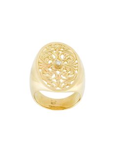 18kt gold diamond filigree diamond signet ring from Wouters & Hendrix Gold. | Wouters & Hendrix Gold Filigree Diamond Signet Ring Signet Ring Gold, Diamond Signet Ring, Gold Signet Ring, Gold Filigree, Fine Rings, Hendrix, Ring Gold, Signet Ring, Gold Style