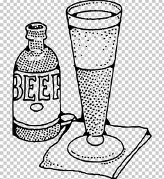 a bottle of beer next to a glass on a napkin with the word beet in it