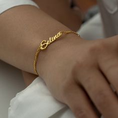 ✅ Personalization: This beautiful name bracelet features some classic fonts that create a beautiful, perfectly balanced look when worn. Simply select a name and our skilled craftsmen will take care of every detail, creating a personalized name bracelet that you can proudly wear yourself or give as a gift. ✅ Chain length: In addition to the specified chain lengths, there is a 3 cm adjustable extension, e.g.: 16 cm + 3 cm (adjustable) ✅ PERFECT GIFT IDEA: If you are looking for an original gift, t Classic Customized Name Bracelet As Personalized Gift, Classic Customized Name Bracelet For Personalized Gift, Classic Personalized Name Bracelet As A Gift, Elegant Personalized Name Bracelet As Gift, Classic Customized Name Bracelet As Gift, Classic Personalized Name Bracelet As Gift, Personalized Nameplate Bracelet As Gift, Personalized Classic Name Bracelet As Gift, Classic Personalized Name Bracelet For Gift