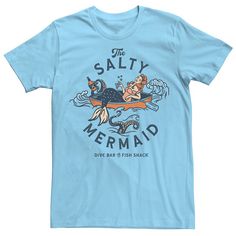 He'll love the look and feel of this Men's The Salty Mermaid Dive Bar & Fish Shack Graphic Tee. He'll love the look and feel of this Men's The Salty Mermaid Dive Bar & Fish Shack Graphic Tee. FEATURES Crewneck Short SleevesFABRIC & CARE Cotton Machine wash Imported Color: Light Blue. Gender: male. Age Group: adult. Fish Shack, Graphic Tee Style, Graphic Tee Outfits, Dive Bar, Kids Styles, Coconut Girl, Graphic Tee Design, Logo Ideas, Blue Gender