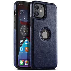 an iphone case that is open and showing the back side of it, with a button on