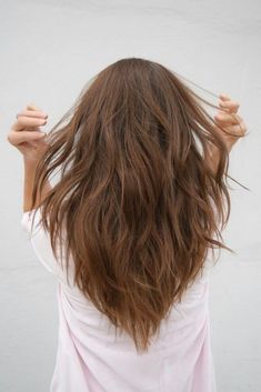 V Haircut With Layers Medium, V Shaped Layered Hair Medium, Haircut Ideas For Long Hair Straight Brunette, Womens Trendy Haircut, Long Layers Air Dry, Mid Back Hair With Layers, V Layers Medium Hair, Angled Medium Length Hair, Lots Of Layers Medium Hair Straight