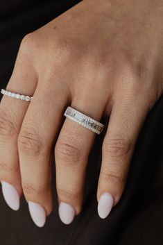 The Scarlette Baguette and Round Diamond Band - Sarah O. Tapered Baguette Wedding Band, Engage Ring, Band Inspiration, Baguette Ring Band, Baguette Eternity Band, Round Diamond Band, Round Solitaire Rings, Baguette Band, Baguette Wedding Band