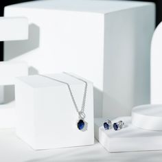 Product Details Introducing our remarkable jewelry set, featuring a pendant necklace adorned with an oval-shaped created blue sapphire, elegantly complemented by a round moissanite accent. Accompanying this stunning pendant are a pair of earrings showcasing oval created blue sapphires. Prepare to steal the spotlight with this truly enchanting collection. Product Information SKU SHP-PENDANT012148436 Length 12 mm Width 6 mm Weight 3.04 gm (Approximate) LAB CREATED BLUE SAPPHIRE INFORMATION No.of S Oval Gemstone Jewelry Sets As Gifts, Sapphire Birthstone Oval Pendant, Fine Jewelry Sets In Sapphire Sterling Silver, Sapphire Sterling Silver Jewelry Sets, Formal Sterling Silver Jewelry Sets With Oval Shape, Sapphire Sterling Silver Fine Jewelry Sets, Sapphire Jewelry Sets For Gifts, Oval Gemstone Jewelry Sets For Formal Occasions, Oval Birthstone Jewelry With Lab-created Sapphire