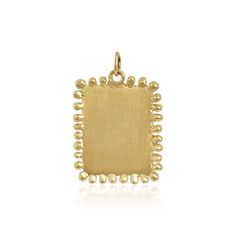 Our Small Beaded Dog Tag is the perfect addition to your charms collection!It looks beautiful worn as a single charm on a chain or with several of our other charms. It is engravable, too, so you can add your initials, one of your loved ones', or a special date that holds meaning in your heart! 14k Yellow Gold 1” long x 3/4” wide Gold or Diamond Bale Beaded Edges Our dog tags can be engraved or stamped. If engraved or stamped, please allow 4-6 weeks for delivery LS Collection Luxury Engraved Charm Necklaces, Luxury Diamond Dog Tag Jewelry, Luxury Engraved Gold Charms, Luxury Engraved Yellow Gold Charm Necklaces, Dog Name Tags, Fancy Dog, Gold Cross, Vintage Diamond, Vintage Tags