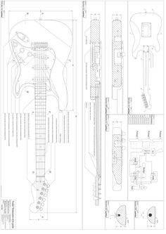 an electric guitar is shown in the diagram, and it's not very detailed